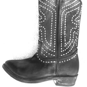 Frye Black Billy Studded boots size 6